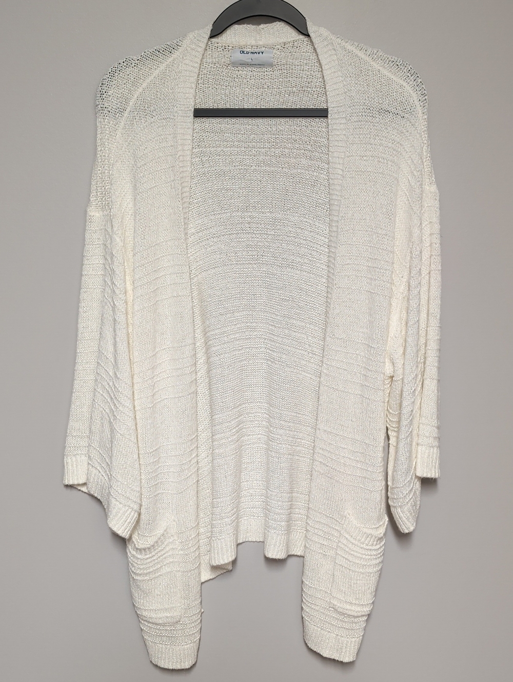 Old Navy Off-White Open-Front Draped Cardigan